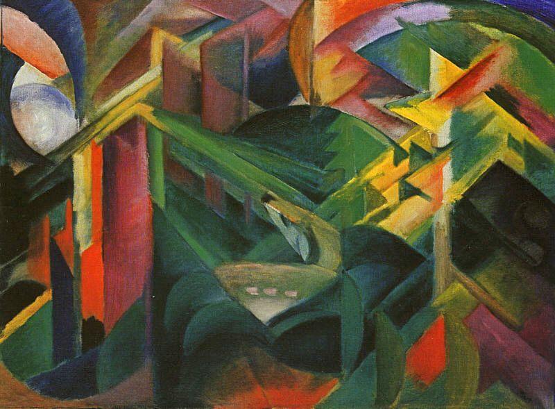 Franz Marc Deer in a Monastery Garden oil painting image